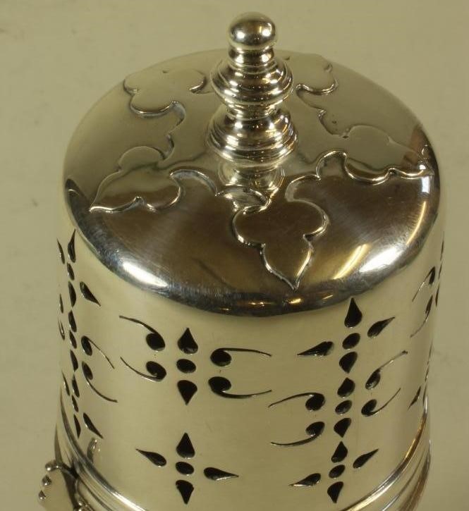 A SILVER LIGHTHOUSE SUGAR CASTER Image