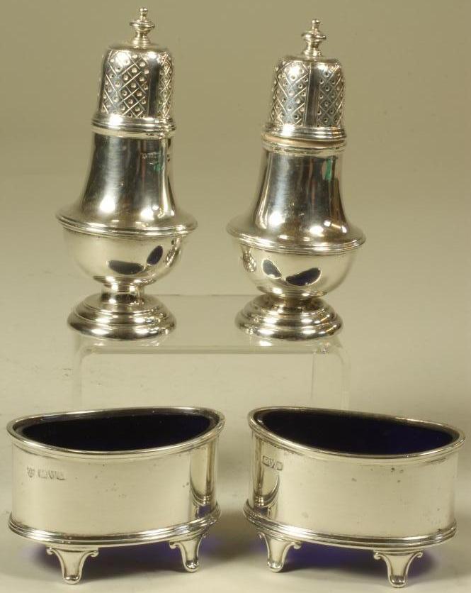A PAIR OF SILVER SALTS Image