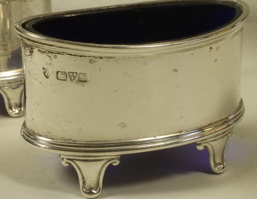 A PAIR OF SILVER SALTS Image