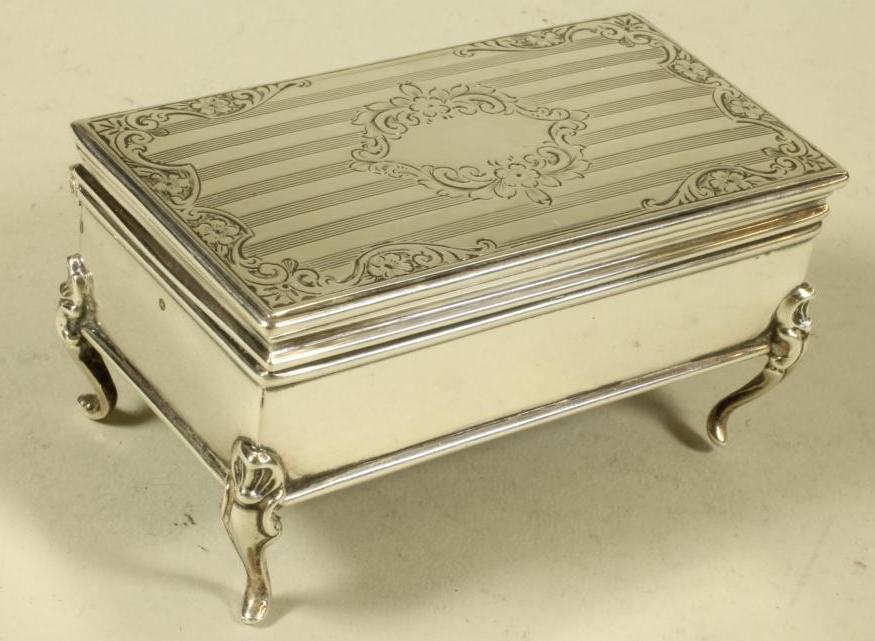 A SILVER DRESSING TABLE BOX Image