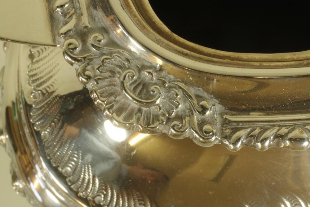 A LATE VICTORIAN SILVER COFFEE POT Image