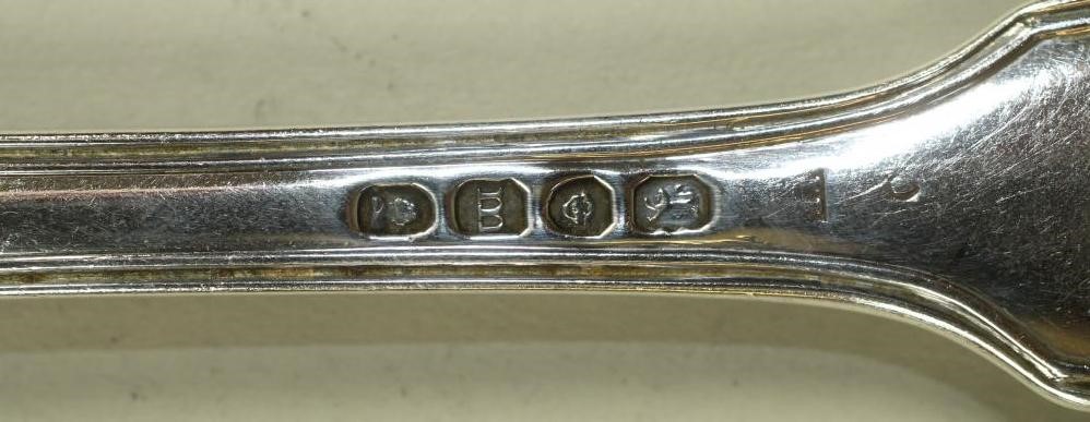 A SET OF SIX GEORGE IV SILVER TABLE FORKS Image