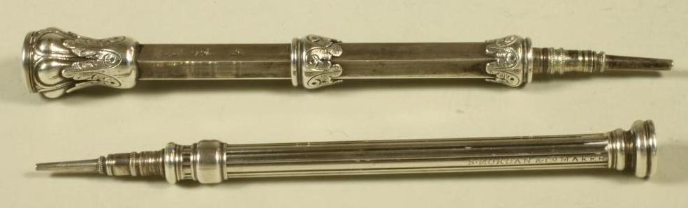 A VICTORIAN SILVER TELESCOPIC PENCIL Image
