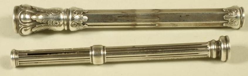 A VICTORIAN SILVER TELESCOPIC PENCIL Image