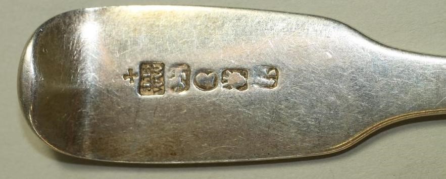 YORK SILVER -  a George IV dessert spoon Image