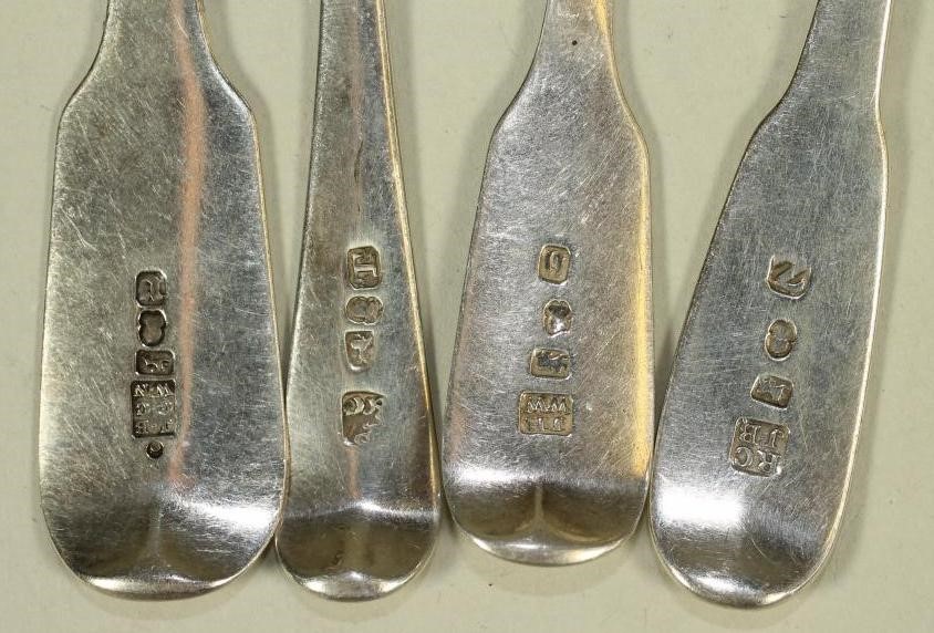 YORK SILVER -  a George IV dessert spoon Image