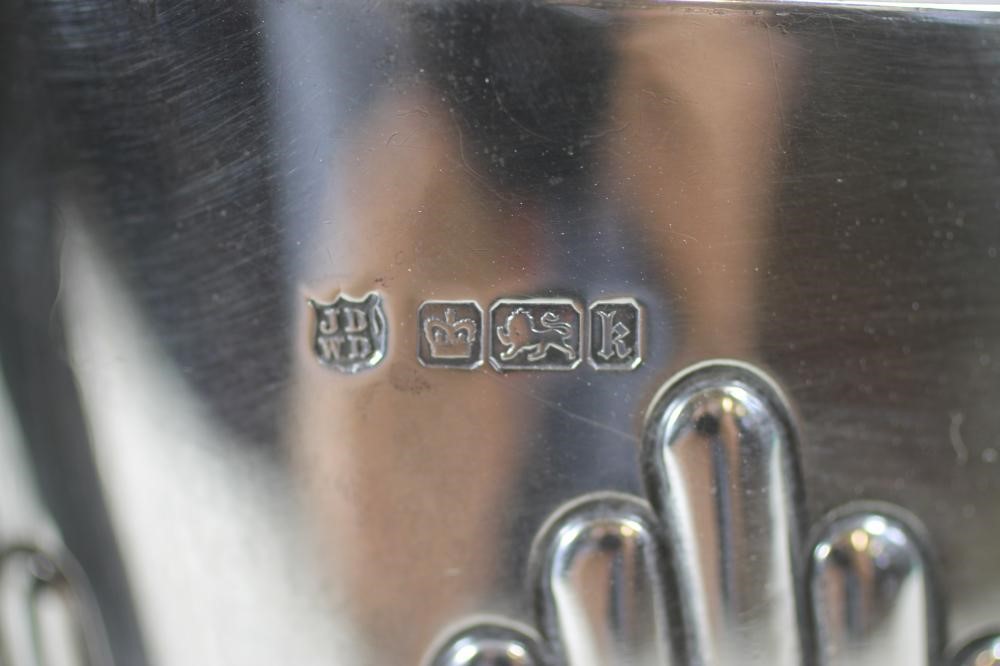 A COMPOSITE EDWARDIAN SILVER THREE PIECE TEA SERVICE Image