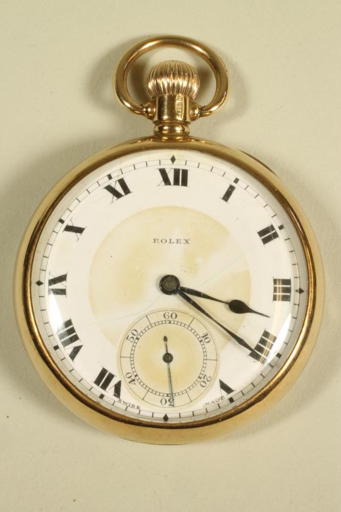 A GENTLEMAN'S 9CT GOLD CASED TOP WIND ROLEX WATCH Image