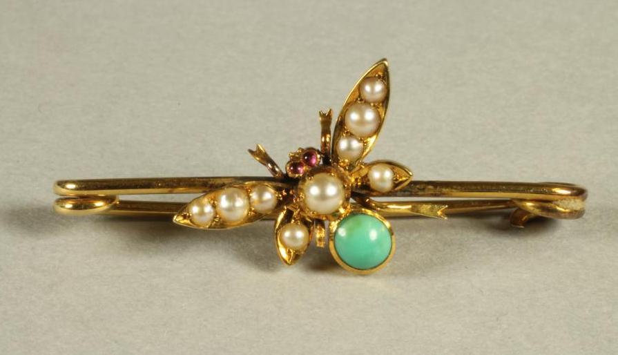 AN EDWARDIAN INSECT TIE PIN Image
