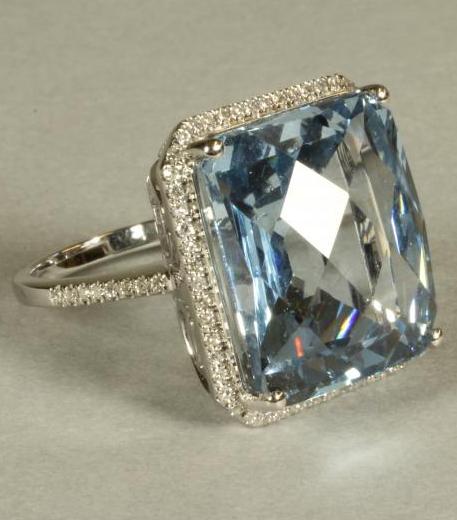 A TOPAZ PLAQUE RING Image