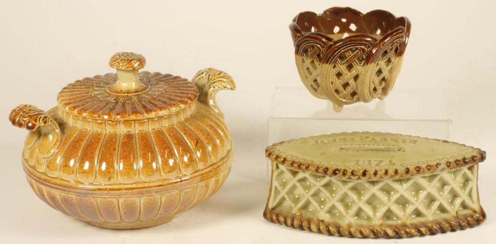 A BRAMPTON SALTGLAZE STONEWARE BOWL AND COVER Image