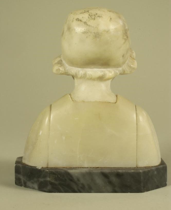 G.V. VORESBURGH - an alabaster bust of a young Dutch girl Image
