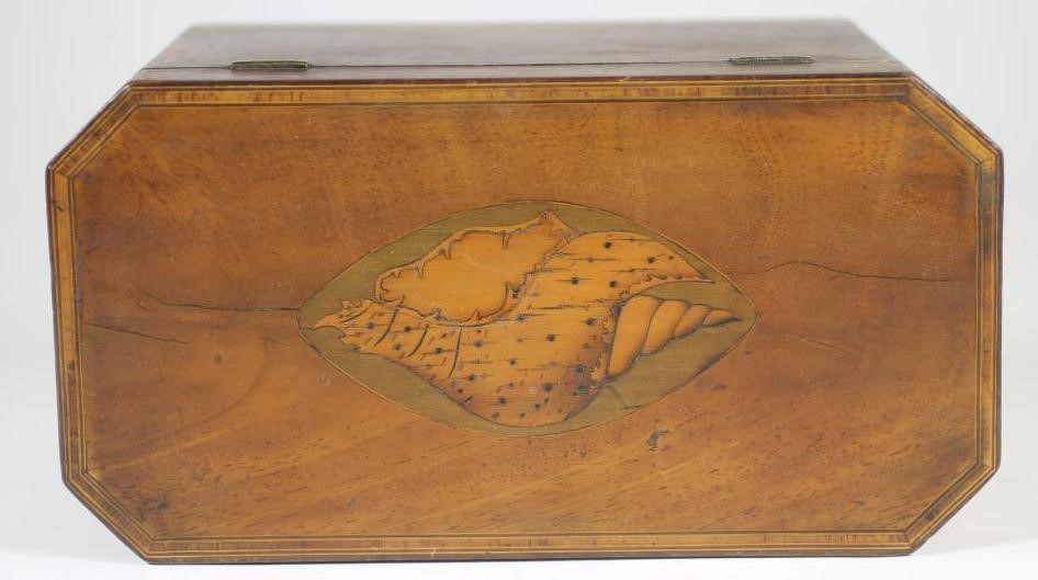 A GEORGIAN MAHOGANY TEA CADDY Image