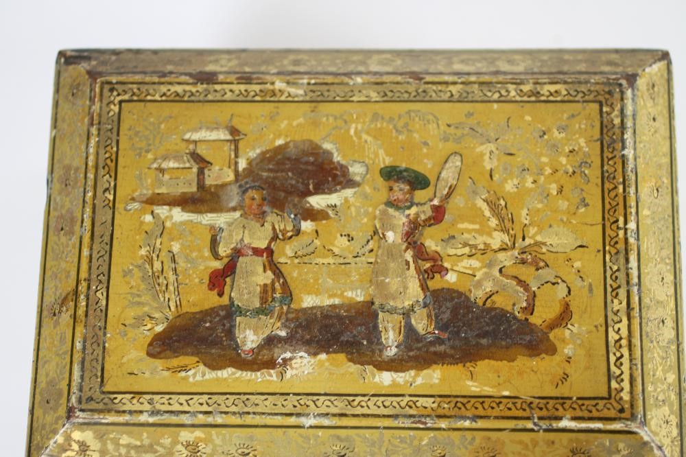 A REGENCY ENGLISH LACQUERED WORK BOX Image
