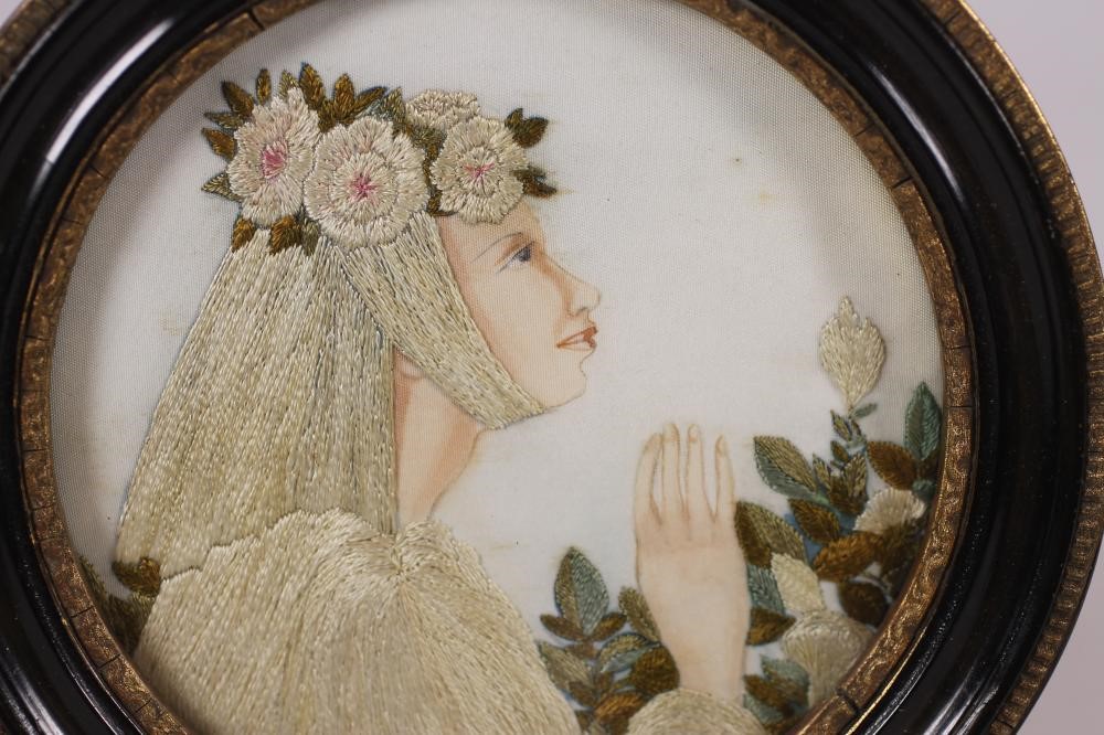 A SILK EMBROIDERED ROUNDEL Image
