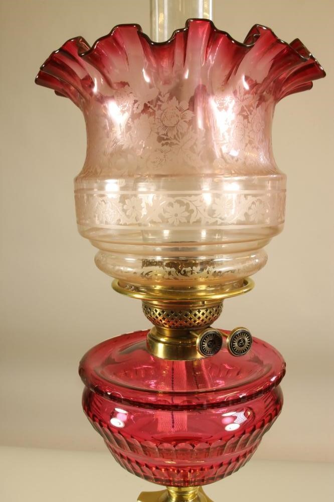 A VICTORIAN BRASS OIL LAMP BASE Image