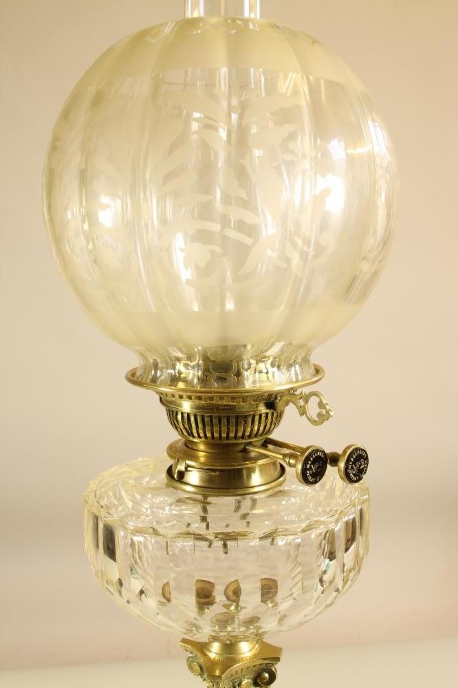 A VICTORIAN BRASS OIL LAMP BASE Image