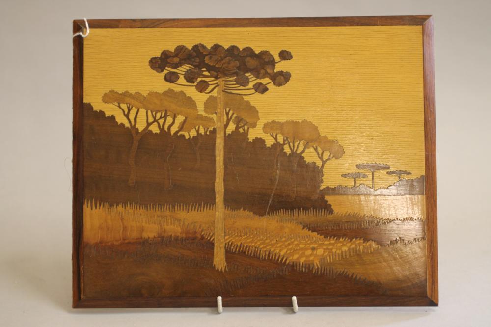 A CONTINENTAL MARQUETRY PLAQUE Image