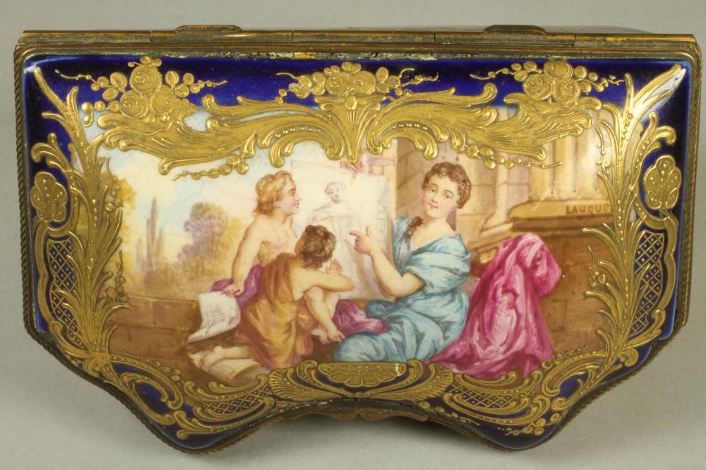 A FRENCH EARTHENWARE CASKET Image