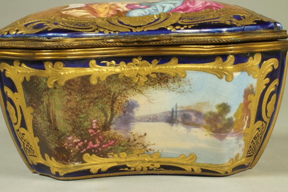 A FRENCH EARTHENWARE CASKET Image