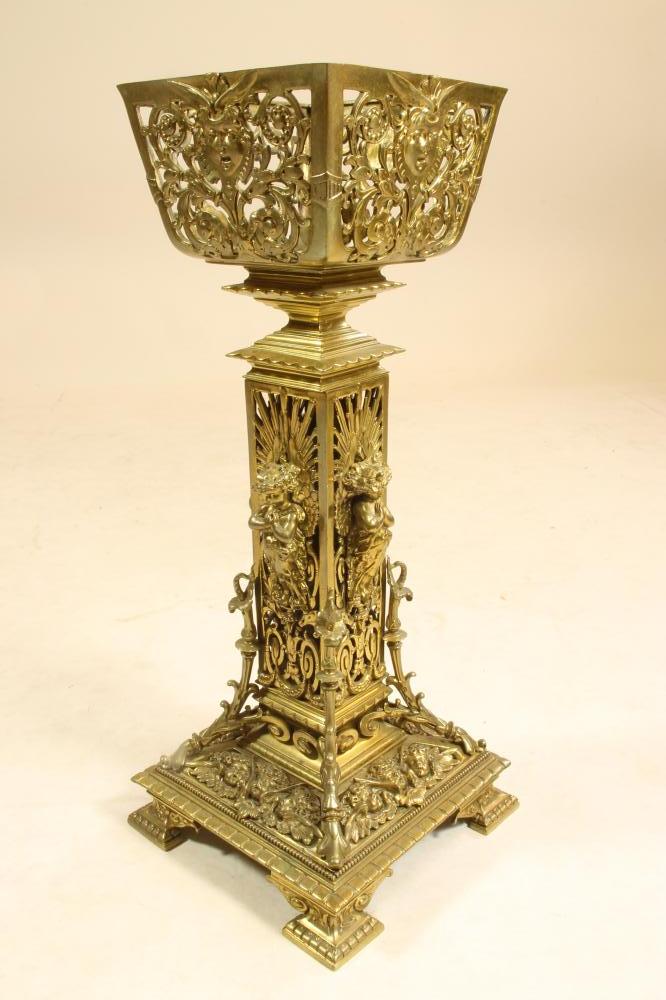A LATE VICTORIAN BRASS STAND Image