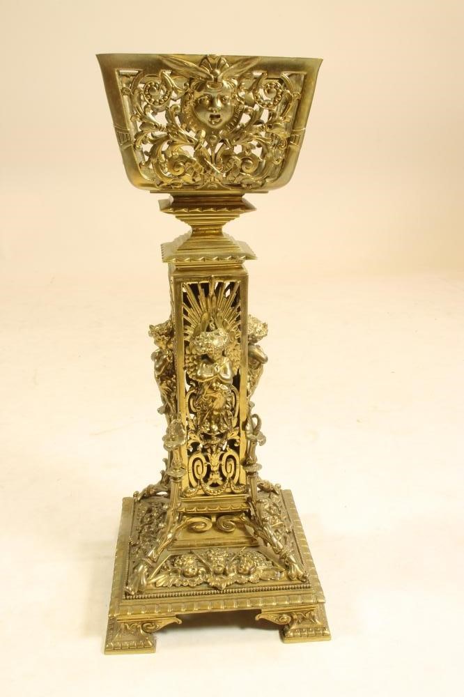 A LATE VICTORIAN BRASS STAND Image