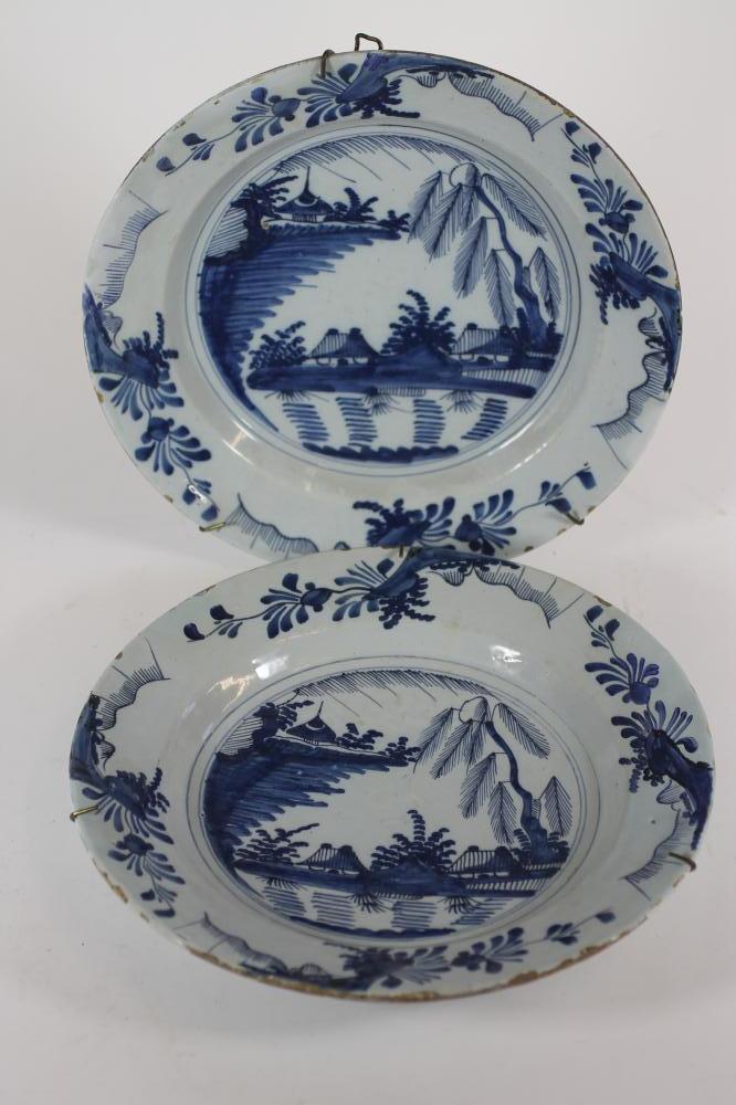 A PAIR OF DELFT PLATES Image