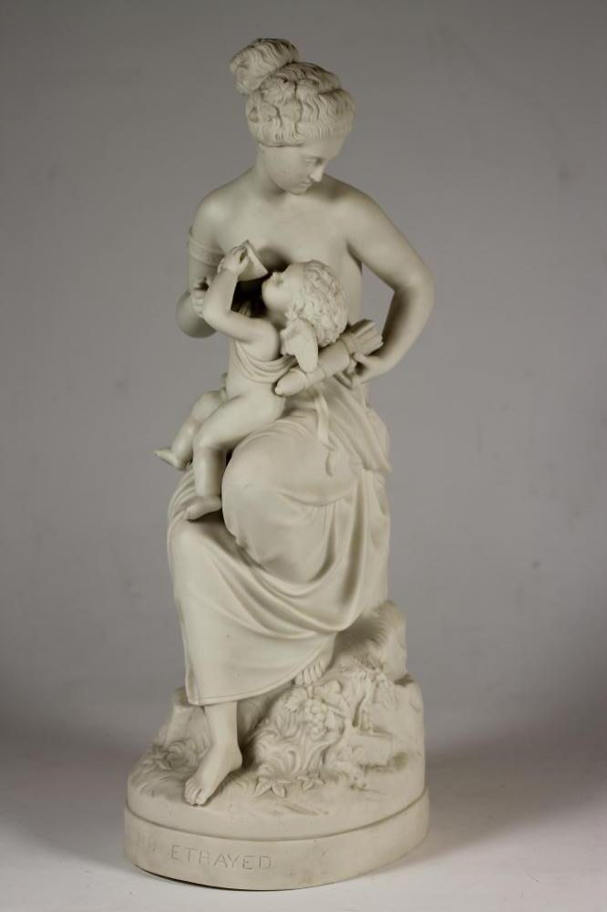 "CUPID BETRAYED" - a Victorian parian figure group Image