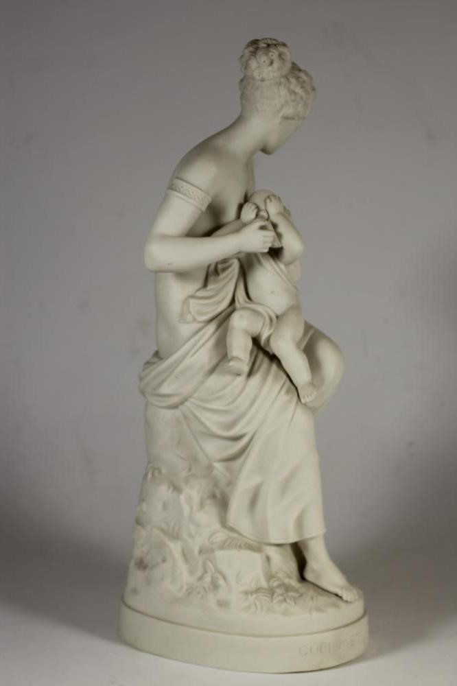 "CUPID BETRAYED" - a Victorian parian figure group Image