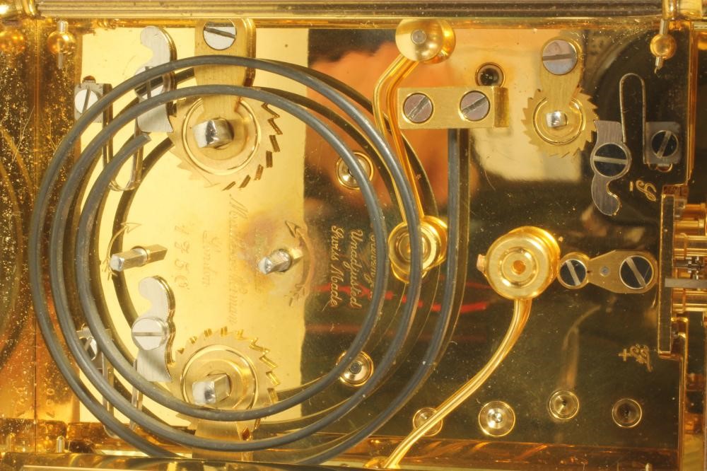 A MATTHEW NORMAN BRASS CASED CARRIAGE CLOCK Image