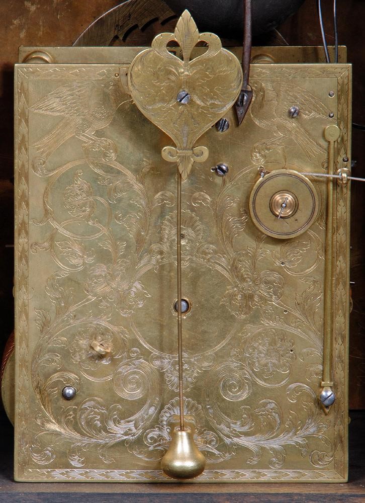 A GEORGIAN WALNUT CASED TABLE CLOCK Image