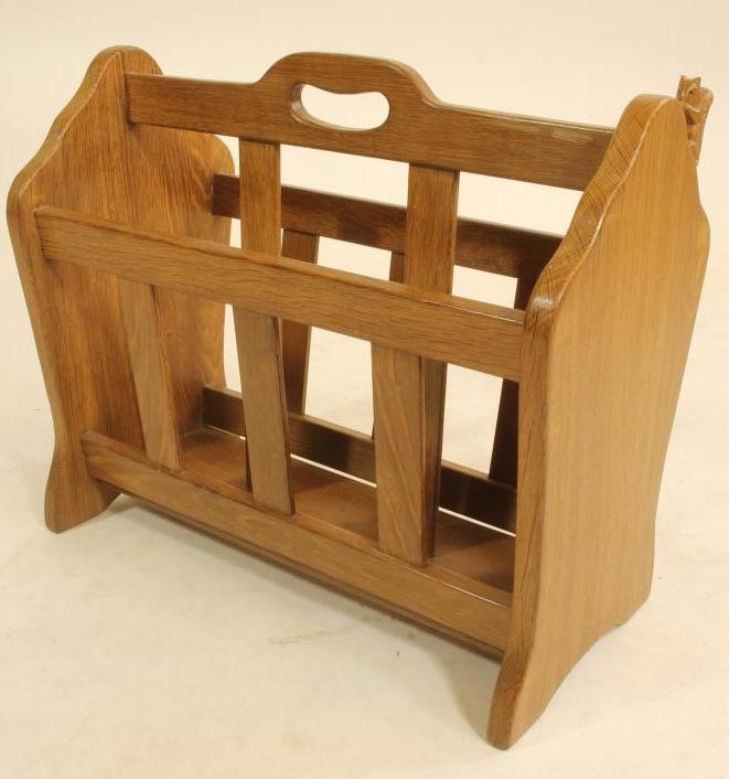 AN OAK MAGAZINE RACK BY WILF HUTCHINSON Image