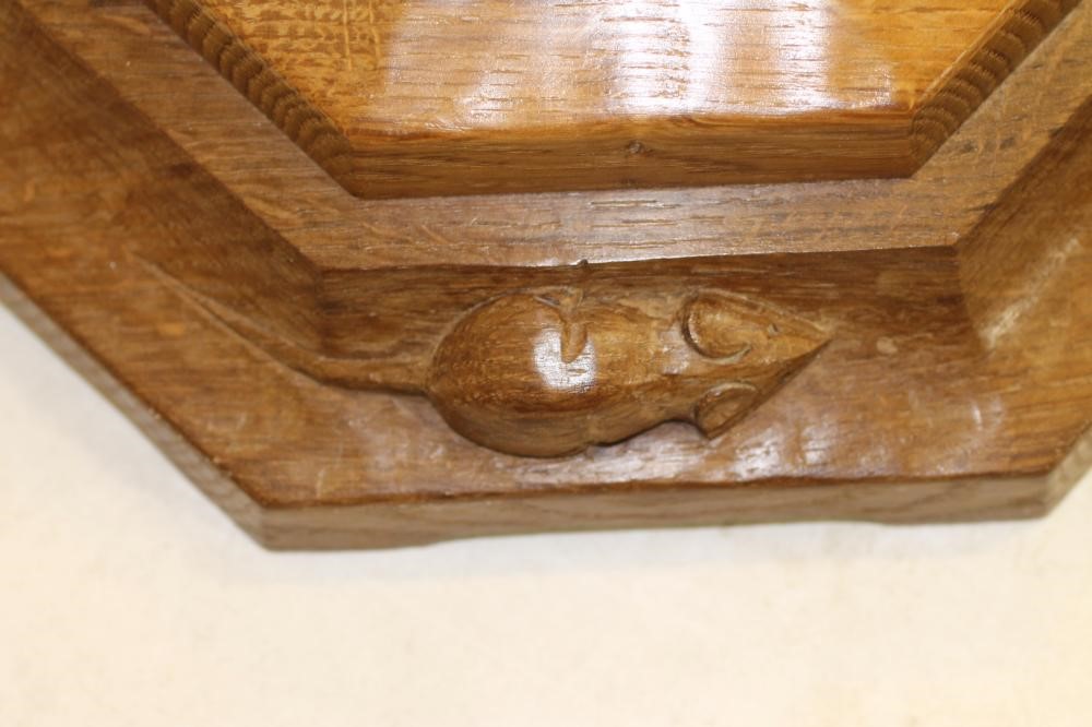 AN ADZED OAK STANDARD LAMP BY ROBERT THOMPSON Image