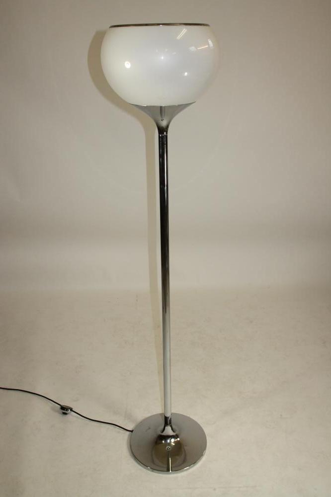 A HARVEY GUZZINI DESIGN CHROME STANDARD LAMP Image