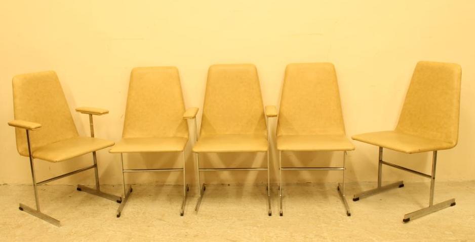 A SET OF FIVE TED BATES FOR PIEFF "LISSE" DINING CHAIRS Image