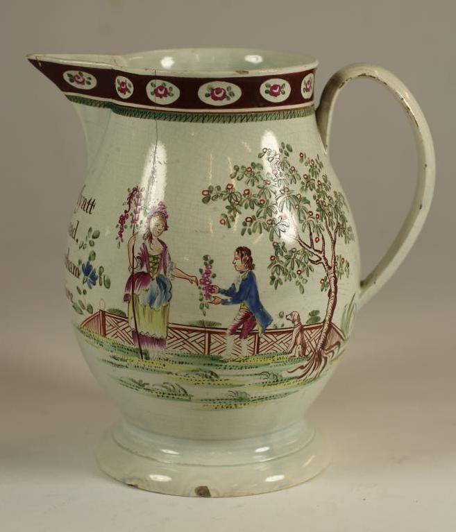 A DOCUMENTARY PEARLWARE JUG Image