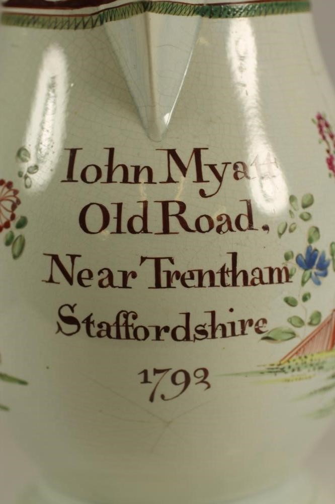 A DOCUMENTARY PEARLWARE JUG Image