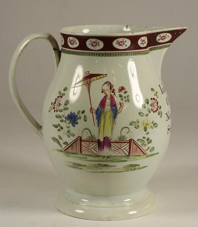 A DOCUMENTARY PEARLWARE JUG Image