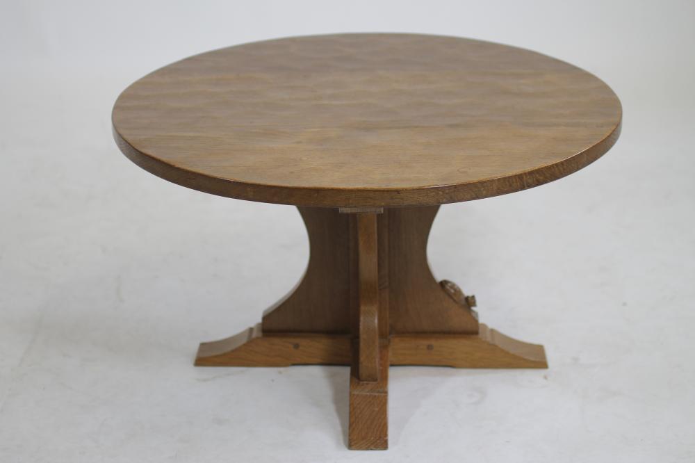 AN ADZED OAK COFFEE TABLE BY DAN CRAVEN Image