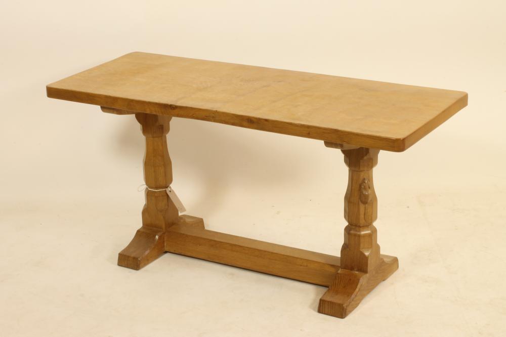AN OAK COFFEE TABLE BY ROBERT THOMPSON Image