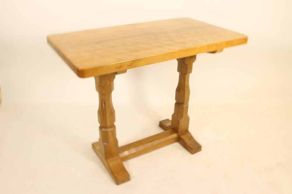 AN OAK SIDE TABLE BY ROBERT THOMPSON Image