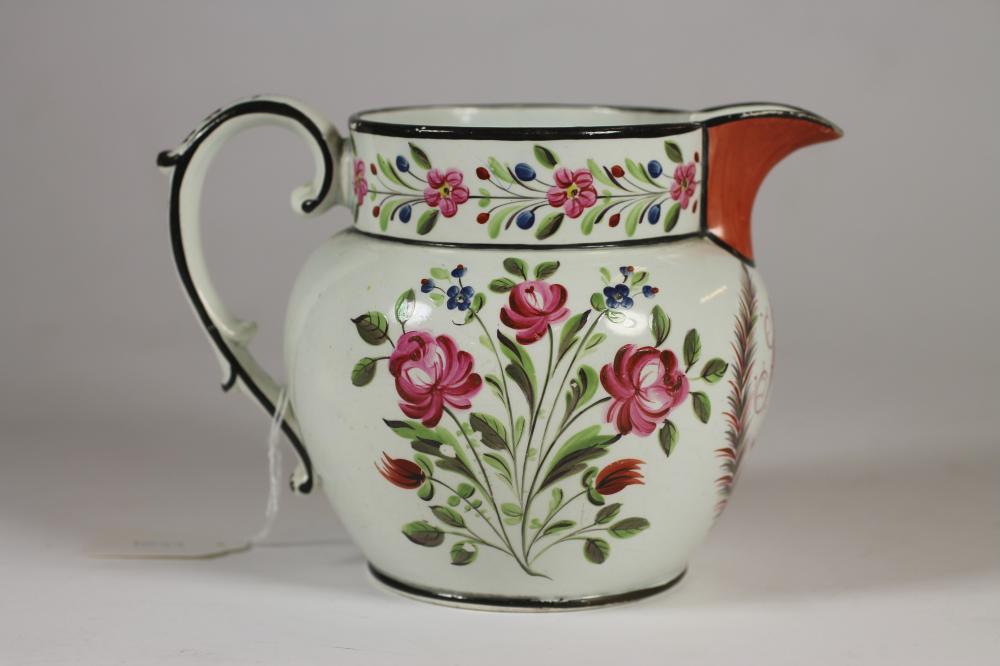 A DOCUMENTARY PEARLWARE JUG Image