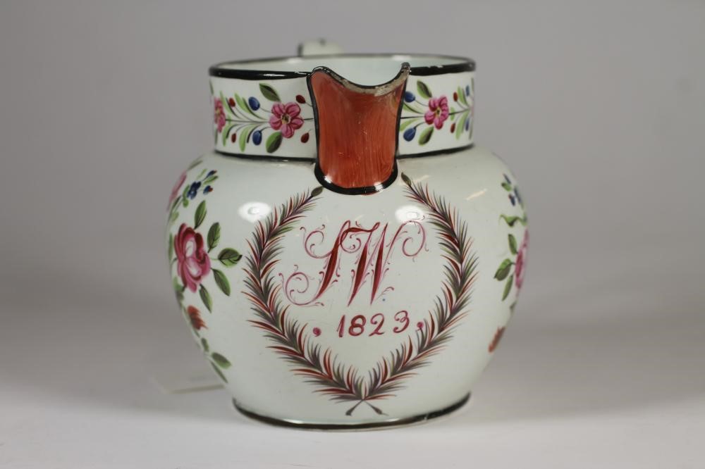 A DOCUMENTARY PEARLWARE JUG Image
