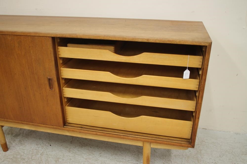 A BORGE MOGENSEN DANISH TEAK AND BEECH SIDEBOARD Image