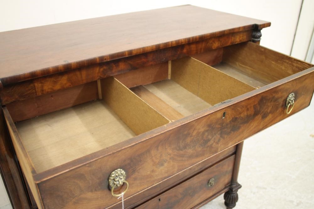 AN EARLY VICTORIAN MAHOGANY SECRETAIRE CHEST Image