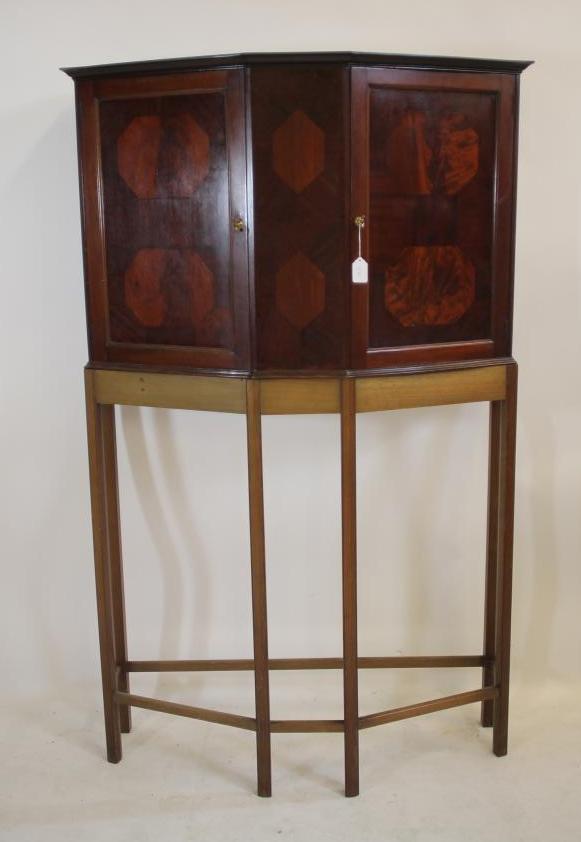 A LATE VICTORIAN MAHOGANY CABINET ON STAND Image