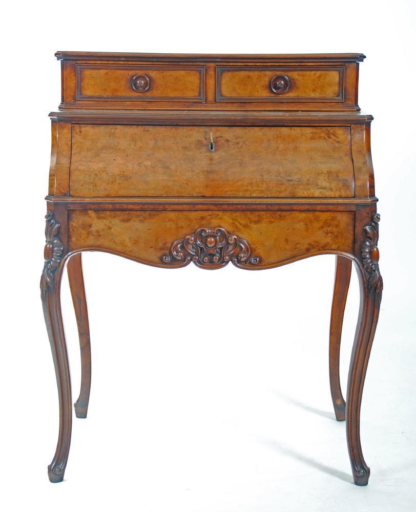 A BURR WALNUT DESK Image