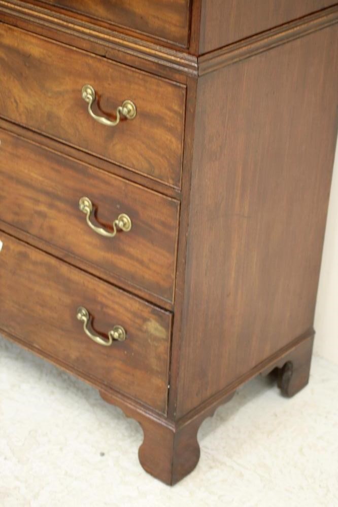 A GEORGE III MAHOGANY CHEST ON CHEST Image