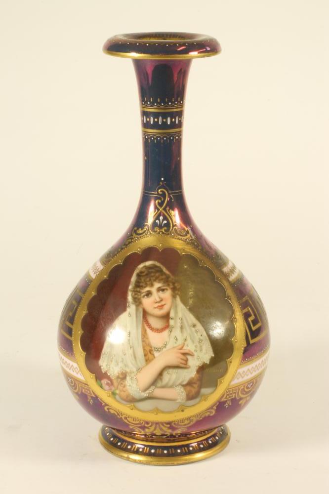 A "VIENNA" PORCELAIN BOTTLE VASE Image