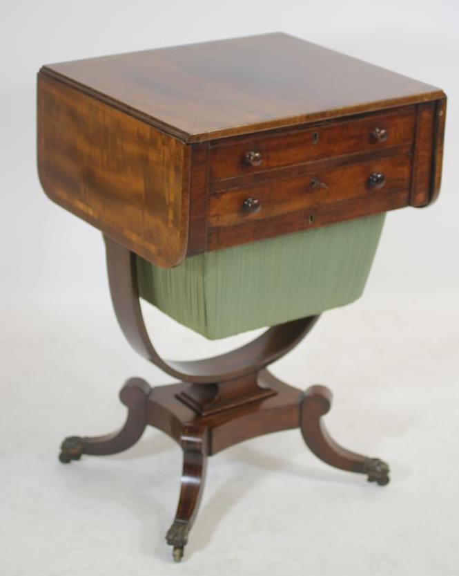 A REGENCY MAHOGANY WORK TABLE Image